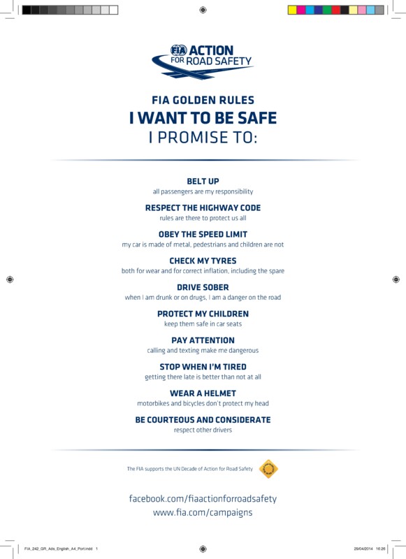 FIA's 10 Golden Rules